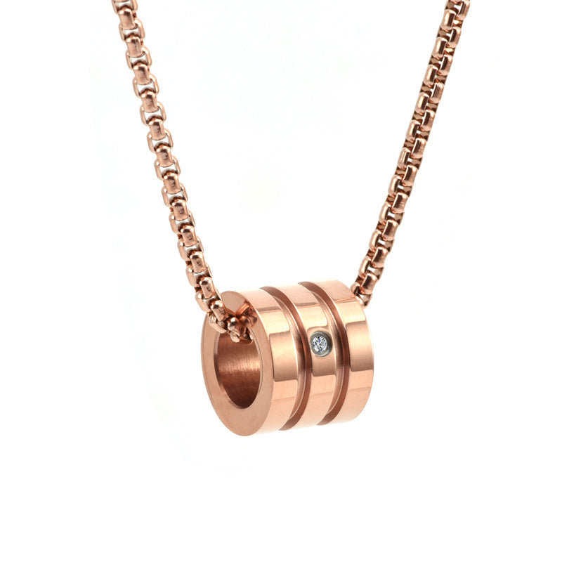 Cadena unisex acero inoxidable con dije geométrico – estilo ingeniero