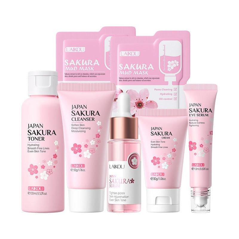 Conjunto de Cuidado Facial LAIKOU Sakura: Hidratación Profunda y Efecto Revitalizante