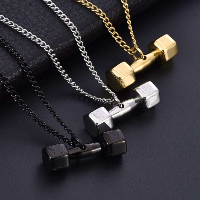Collar con Dije de Mancuerna – Joyería para Parejas y Adictos del Gimnasio