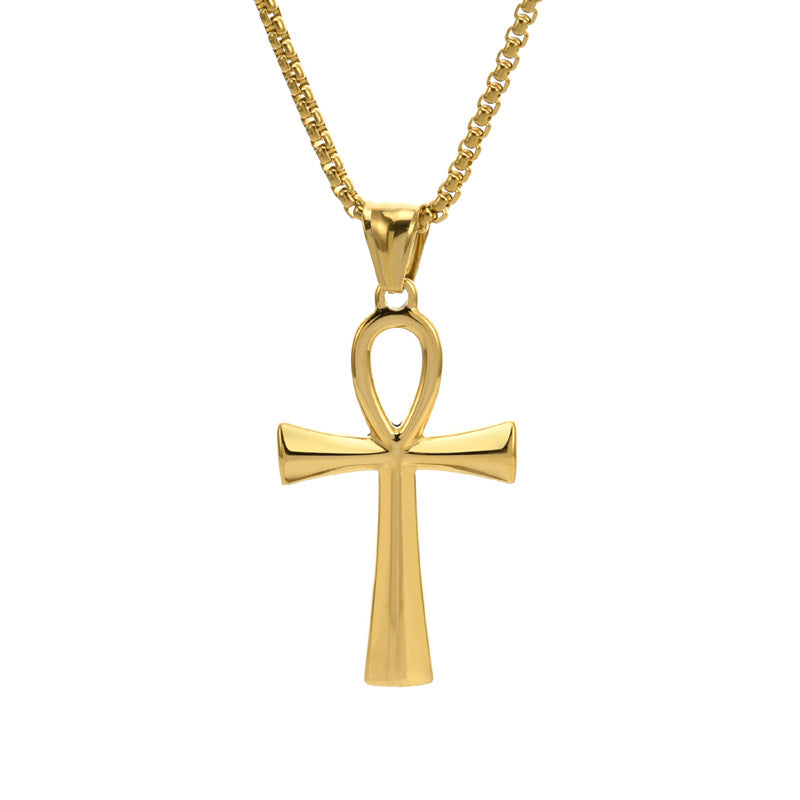 Cadena Cruz Egipcia: Símbolo de la Llave de la Vida, Ankn masculino