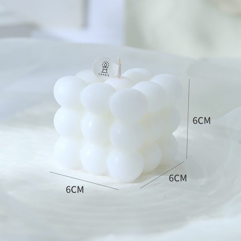 Vela Aromática Cubo de Colores: Diseño Macaron Decorativa - Regalo Original