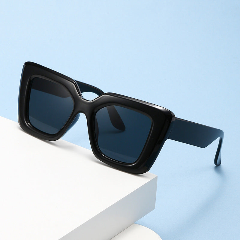 Gafas de Sol Retro Estilo Mariposa Semi-cuadradas para Mujer: Carey, Negro y Caoba