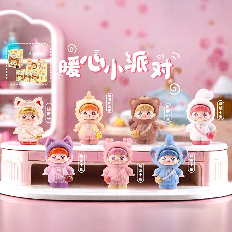 Figura Anime Kawaii coleccionable con disfraz de animal en caja sorpresa