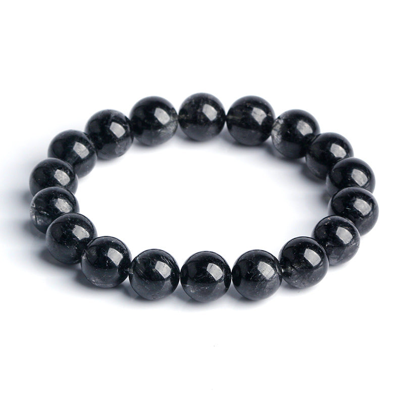 Pulsera de Cristal Natural de Cuarzo Negro: Alta Calidad, Hecha en Brasil, Evita la Energía Negativa, Joyas de Cristal de Donghai