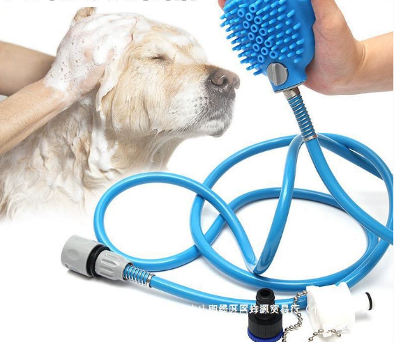 Ducha flexible de silicona para bañar mascotas cómodamente