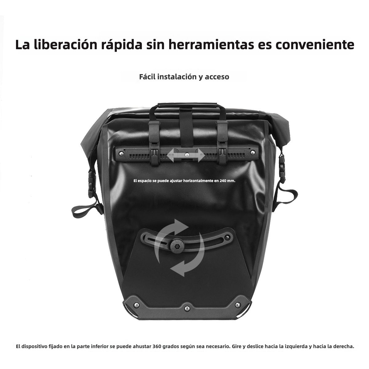 Alforja para Bicicleta Impermeable – Multifunciónal Desmontable y Portátil