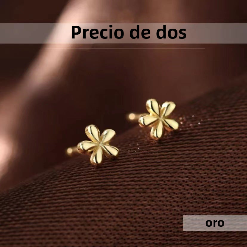Pendientes Flor Mini en Plata S925 – Diseño Clásico para Mujeres y Niñas