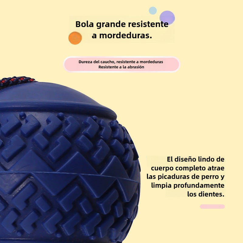 Pelota Tipo Neumático con Cuerda: Juguete Resistente para Perros, Entrenamiento y Limpieza Denta