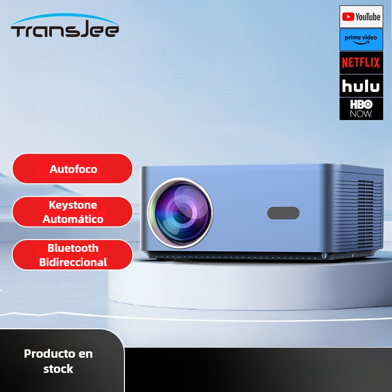 2025 New 4K Portable Home and Office Projector with Auto Focus and Wi-Fi