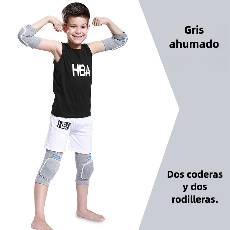 Children's Protective Gear: Knee, Elbow, Wrist Pads for Basketball - Complete Sports Set for Men