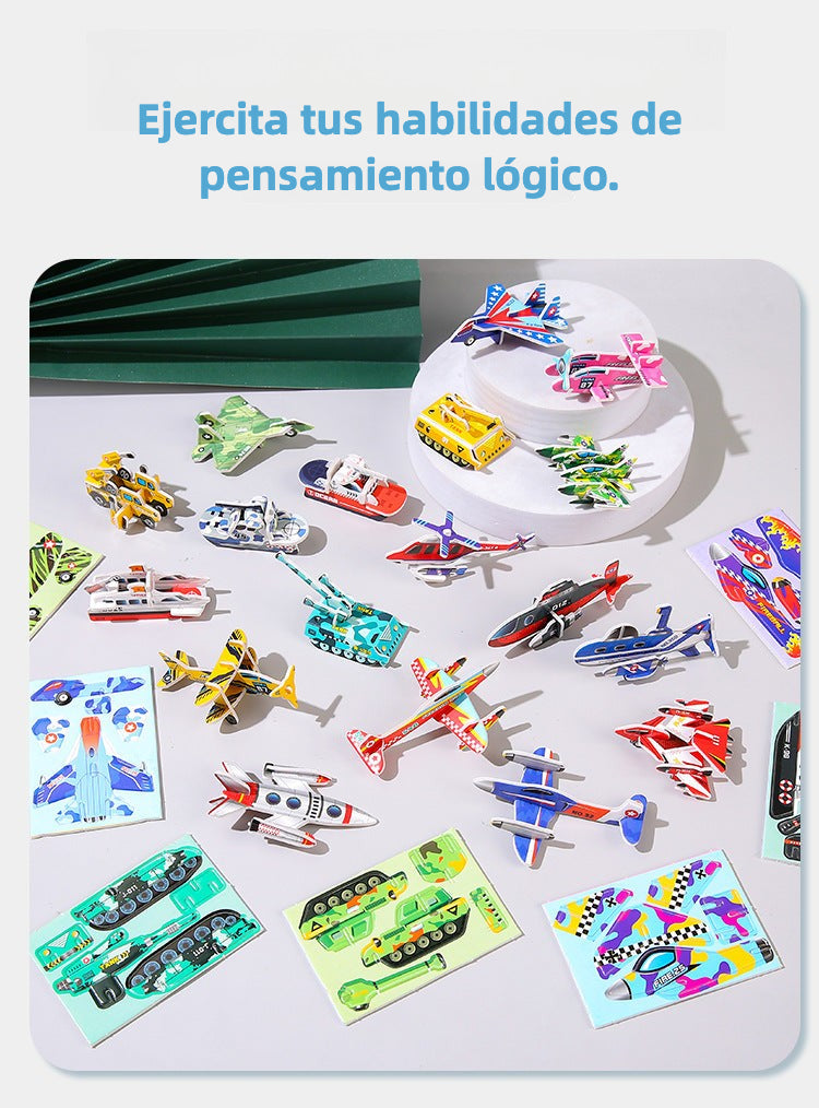 Rompecabezas 3D en Papel para Niños: Juguete Educativo y Manualidades