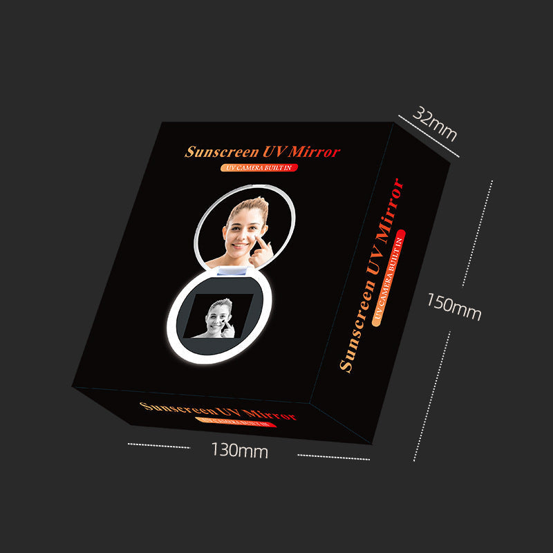 Smart UV Protection Makeup Mirror: Portable LED with UV Detection