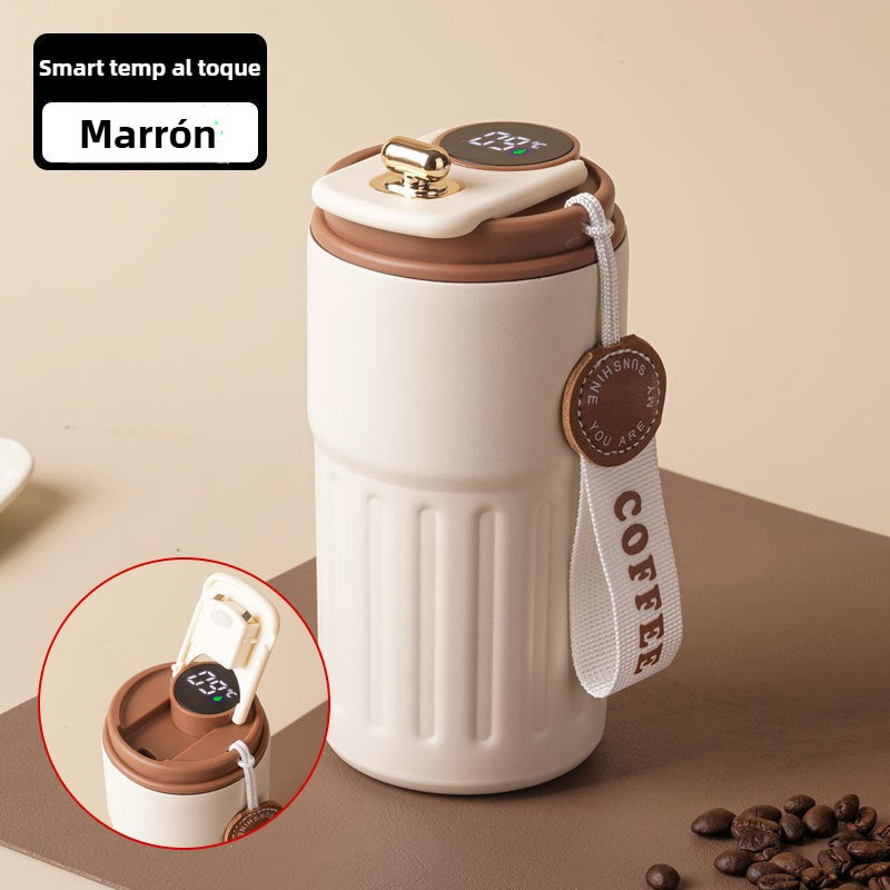 Color-Changing Stainless Steel Coffee Cup with Digital Temperature Display: Modern Thermal Mug