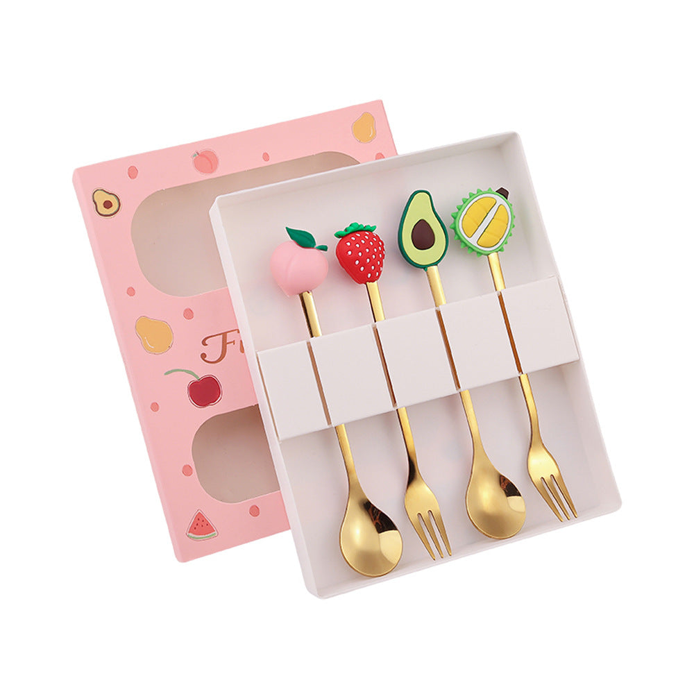 Cubiertos decorativos para postres y frutas