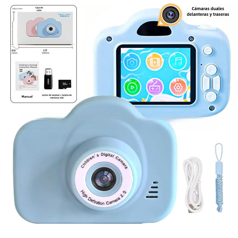 Cámara Infantil A3: Cámara Digital de Cartón, Grabadora Portátil y Cámara de Deportes