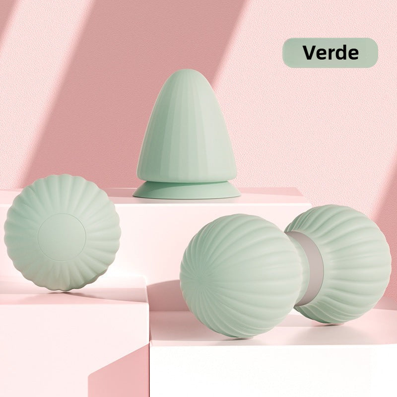 Pelota de Masaje Miofascial con Ventosa: Bola de Silicona tipo Maní para Masaje Muscular, Ejercicio y Alivio de Espalda, Pies y Cintura