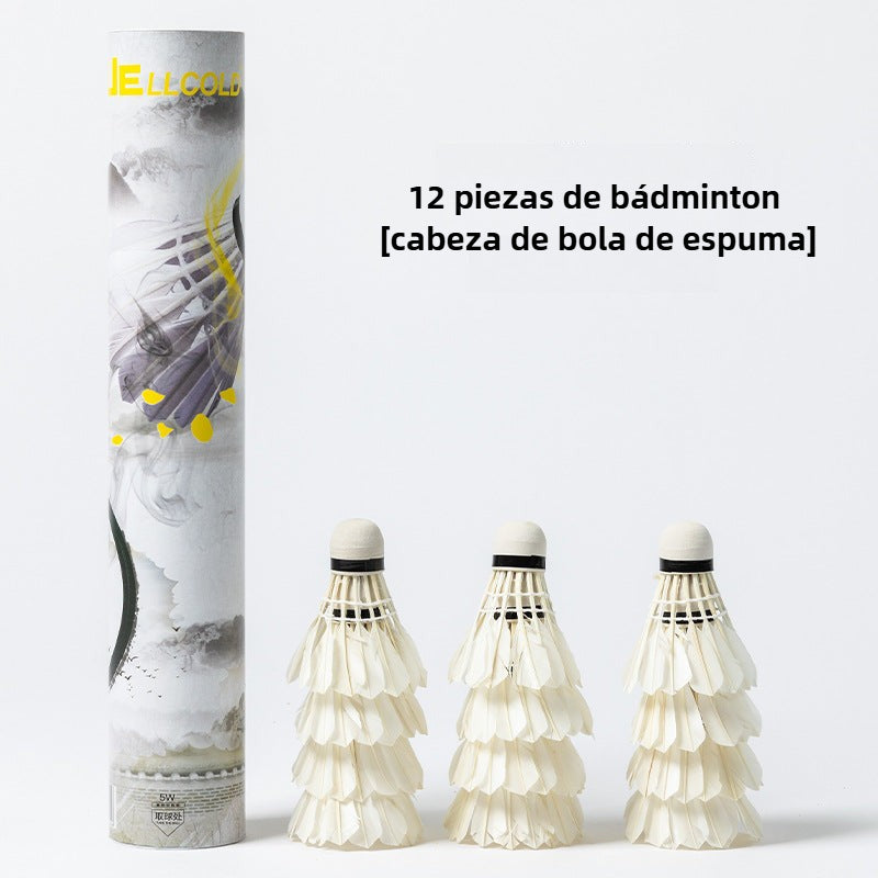 Volantes de bádminton al aire libre: Set de 3, 6 o 12 unidades, alta elasticidad y resistencia para entrenamiento y competición