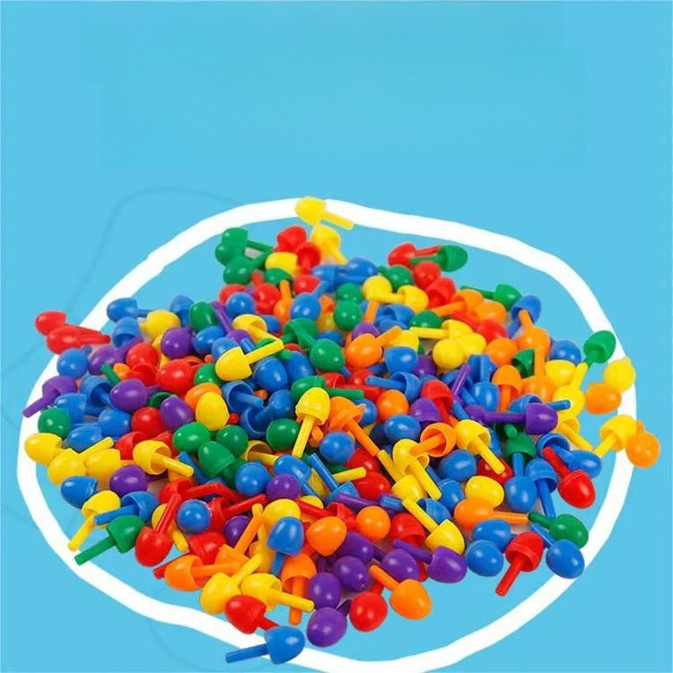 Tablero con Pines para crear Figuras: Manualidades de Desarrollo Motriz