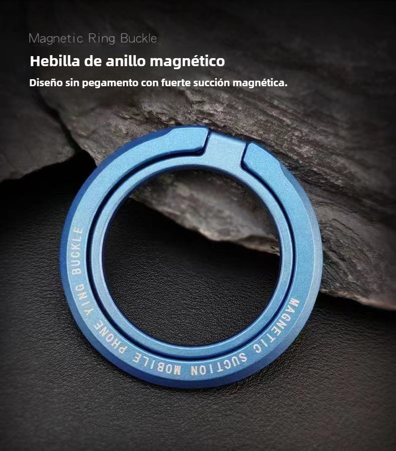 Soporte Magnético MagSafe con Anillo: Soporte Plegable de Metal para Teléfonos, Ideal para Escritorio y Uso Manos Libres