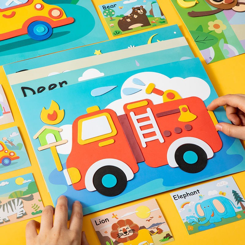 Manualidades Educativas con Stickers 3D Infantiles