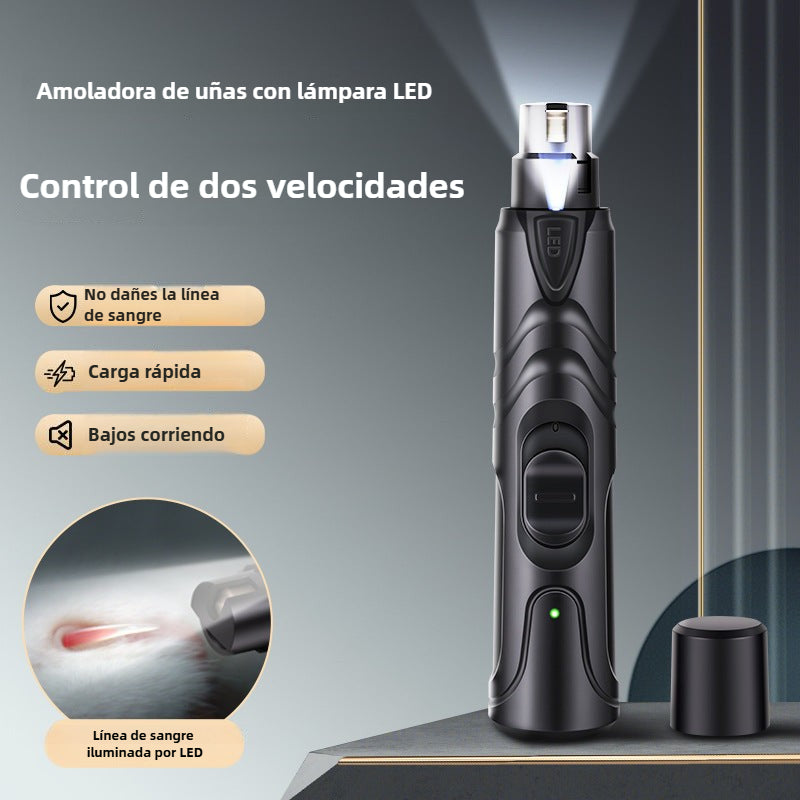 Cortaúñas Eléctrico para Mascotas: Lima Profesional para Perros y Gatos, Herramienta de Aseo y Limpieza con Motor Silencioso