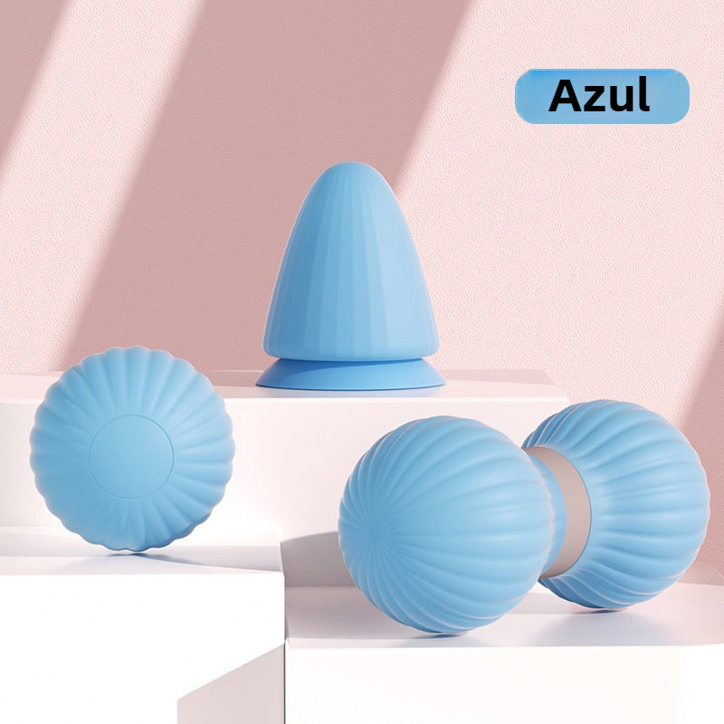 Pelota de Masaje Miofascial con Ventosa: Bola de Silicona tipo Maní para Masaje Muscular, Ejercicio y Alivio de Espalda, Pies y Cintura