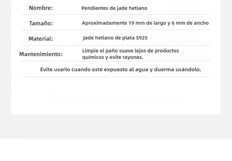 Candongas de Plata 925 con Jade Hetian – Amuleto de Suerte
