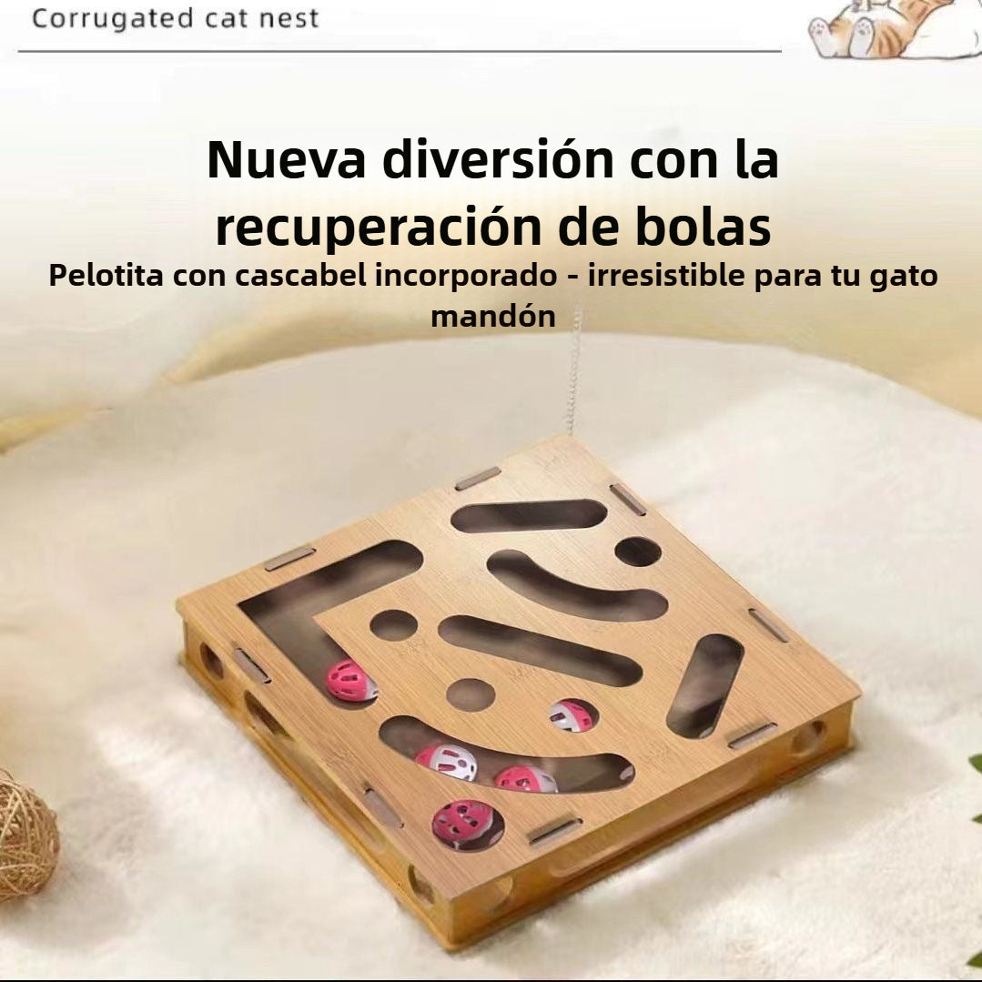 Juguete para Gatos: Laberinto, Bolas y Campanas para Mascotas