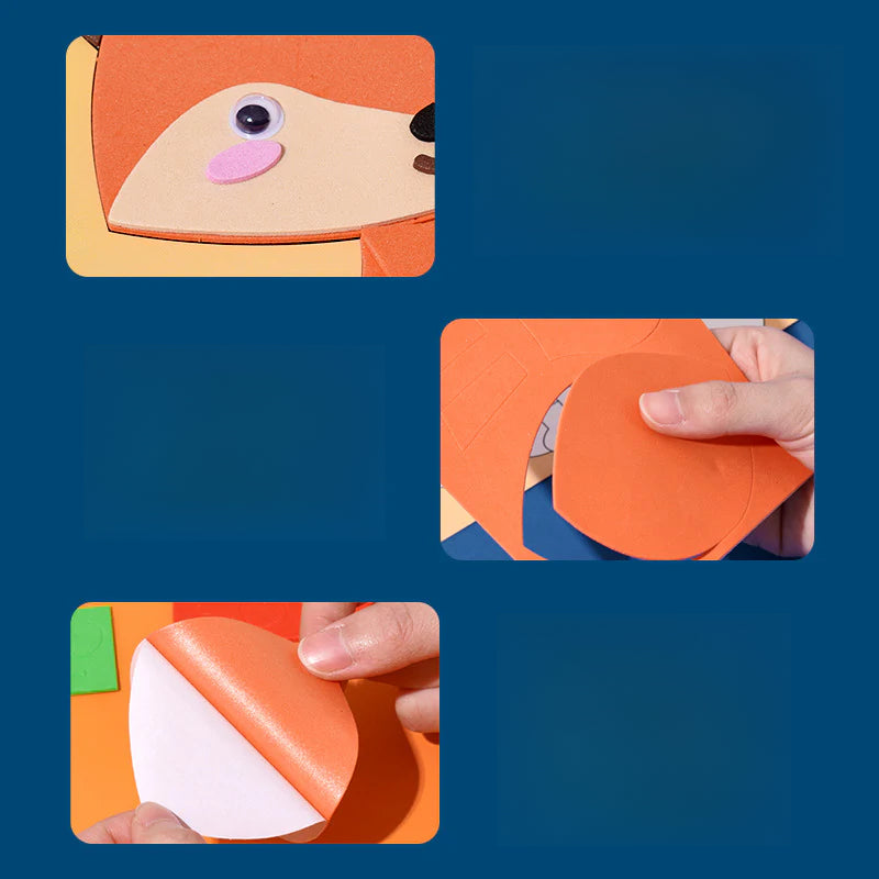 Kit De Manualidades Infantiles Con Pegatinas Educativas