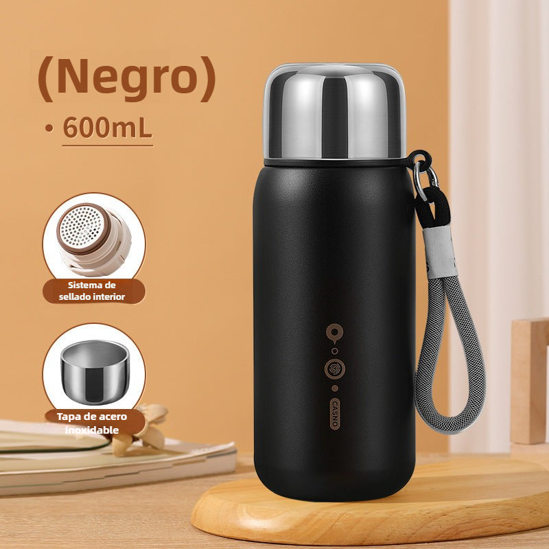 Large Capacity Stainless Steel Travel Mug: Elegant and Portable Tea Cup