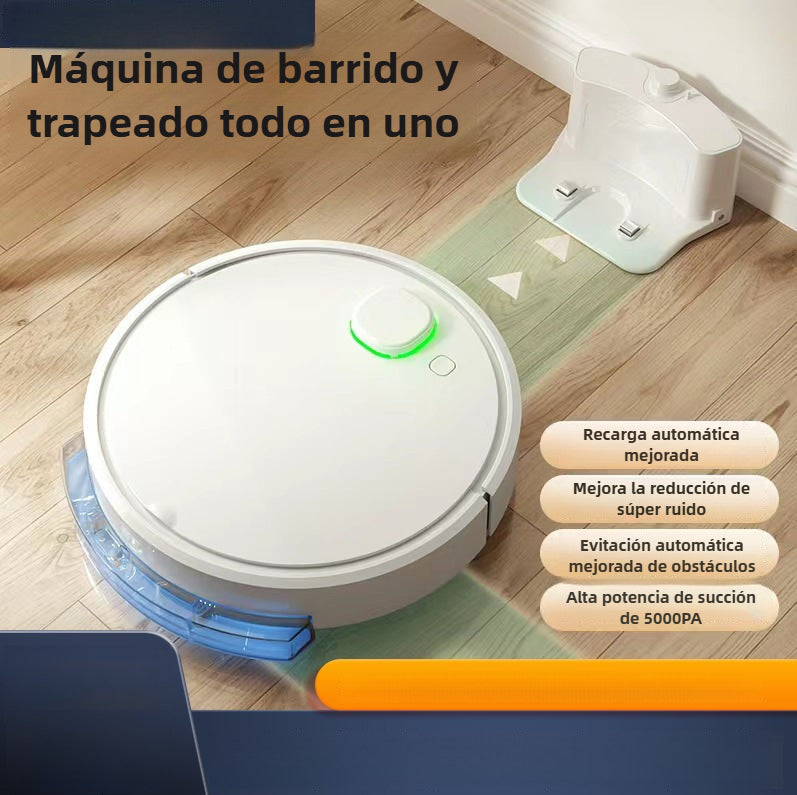 Robot aspirador inteligente 3 en 1 con control por APP y función de aspirar, barrer y fregar