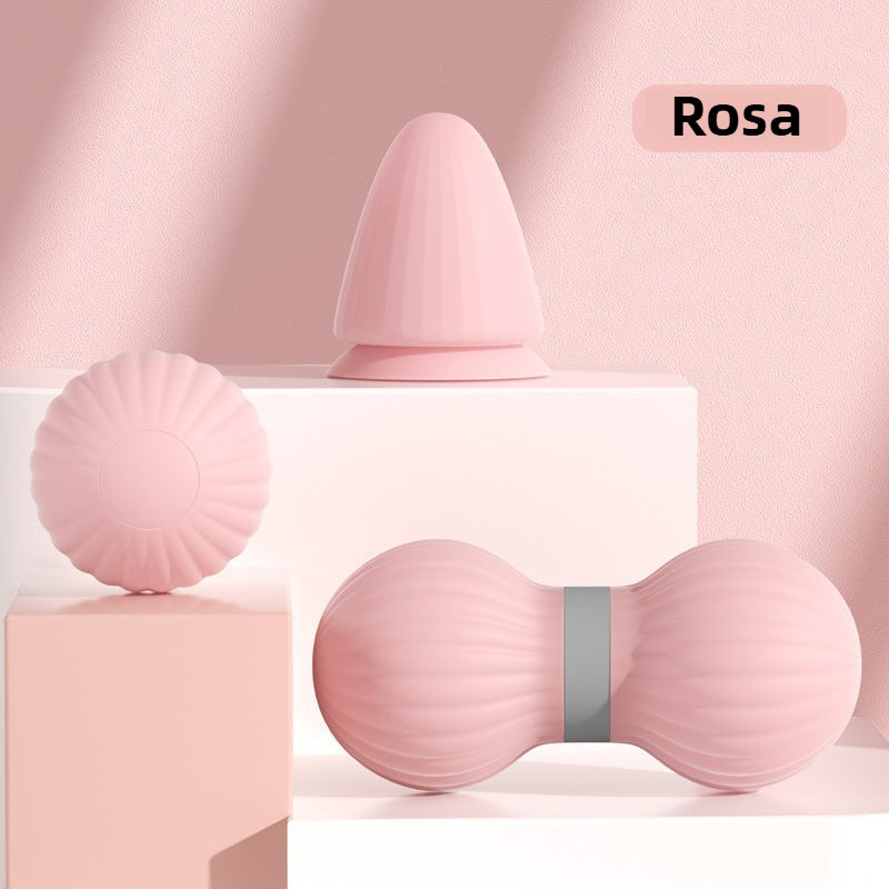 Pelota de Masaje Miofascial con Ventosa: Bola de Silicona tipo Maní para Masaje Muscular, Ejercicio y Alivio de Espalda, Pies y Cintura