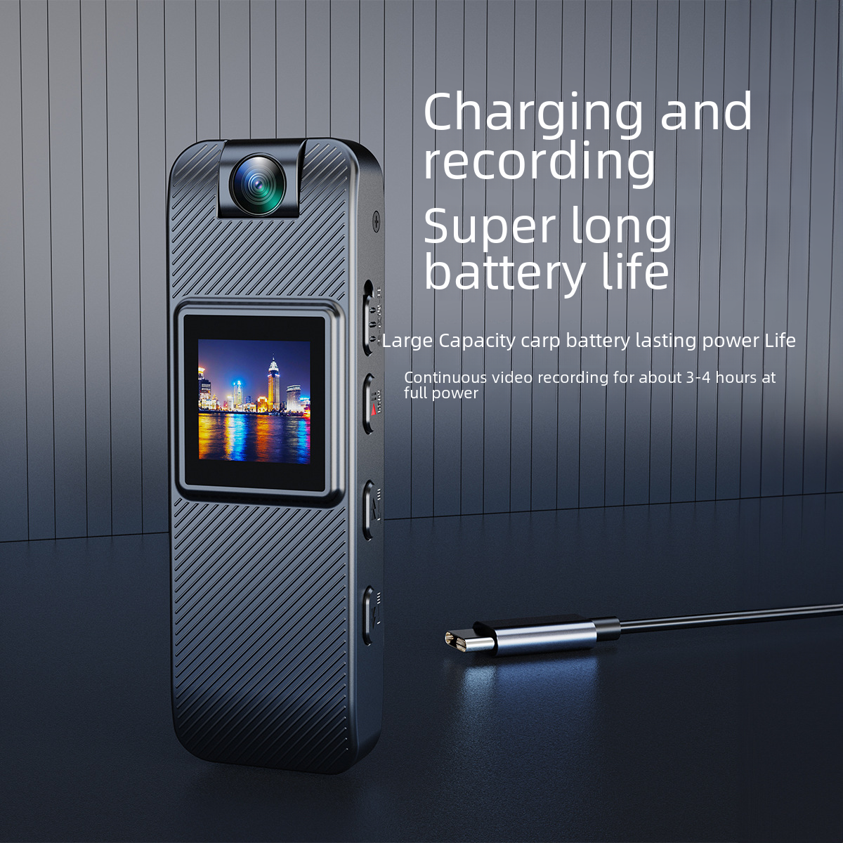 Grabadora de voz con cámara HD y visión nocturna para uso profesional en conferencias y exteriores