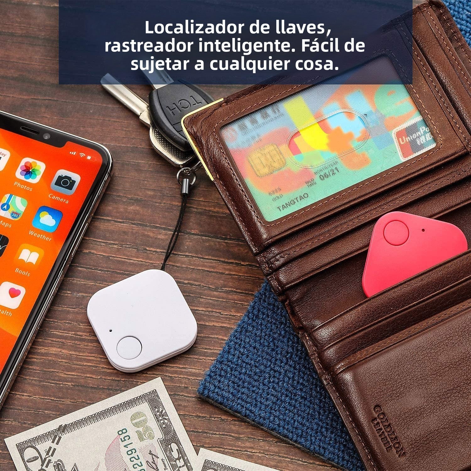 Square Bluetooth Tracker for Keys and Pets: Smart Bidirectional Alert