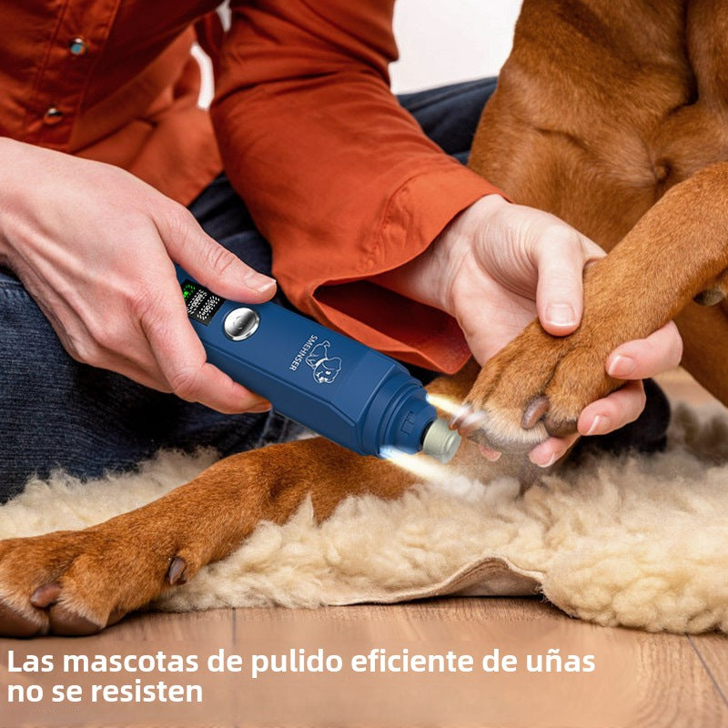 Cortaúñas Eléctrico para Mascotas: Lima de Uñas con Mango Antideslizante, para Perros y Gatos