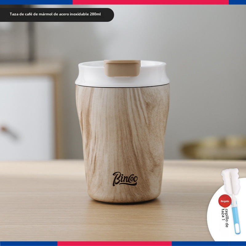 Taza de Cerámica Bincoo: Vaso Térmico Retro de Alta Calidad, Portátil y Acero Inoxidable