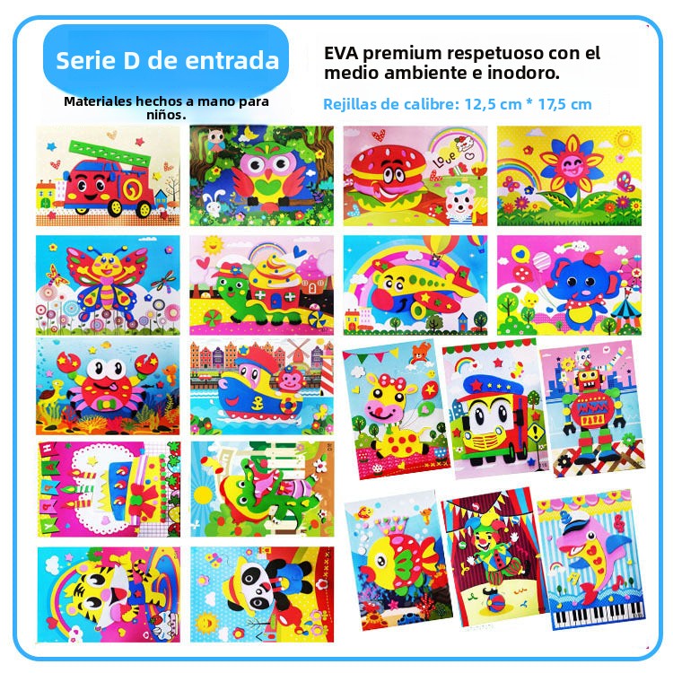 Set de Pegatinas 3D para Niños – Juguetes Educativos y Manualidades en Foam EVA