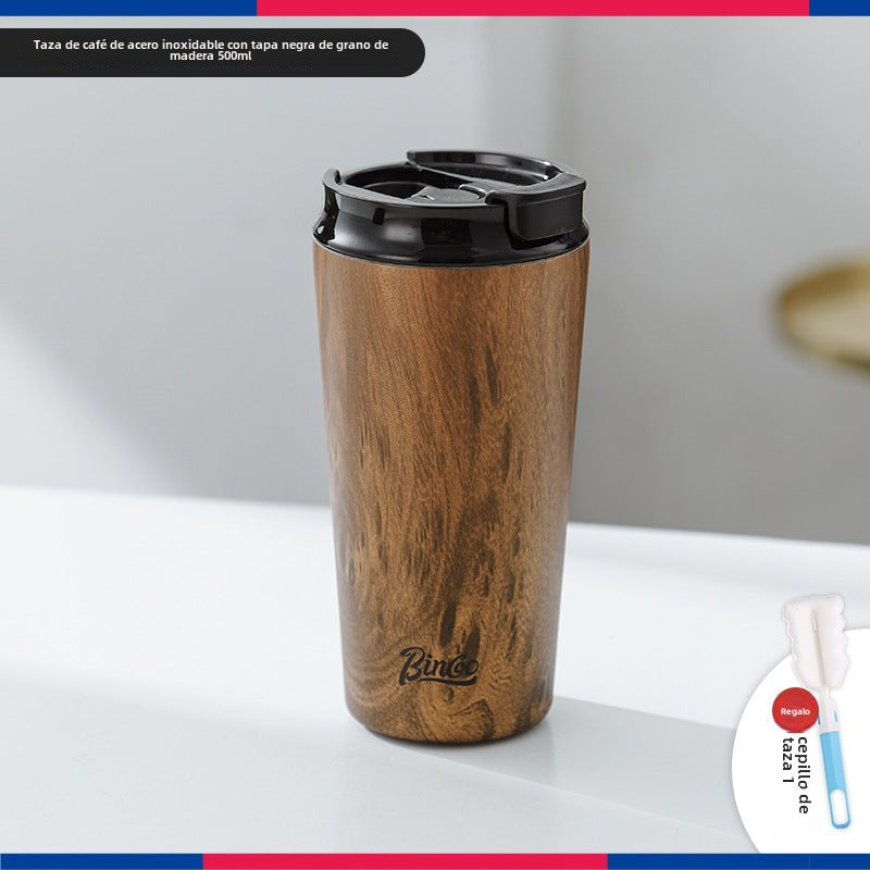 Taza de Cerámica Bincoo: Vaso Térmico Retro de Alta Calidad, Portátil y Acero Inoxidable
