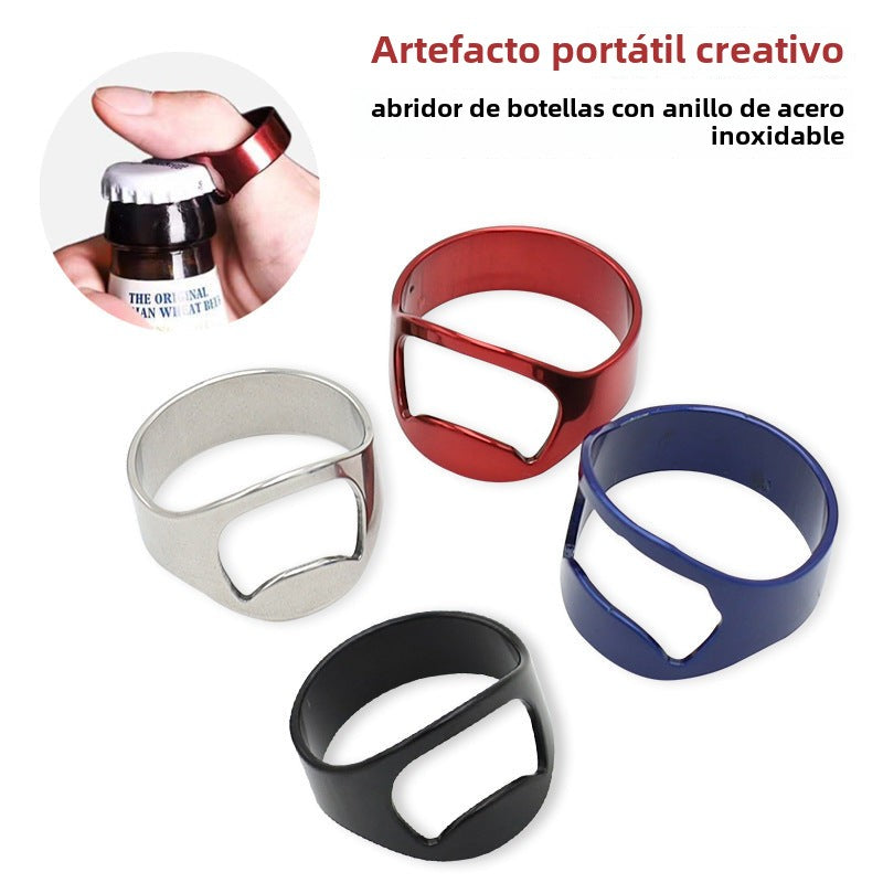 Anillo abridor de Botellas de acero Inoxidable para Bares o Regalo