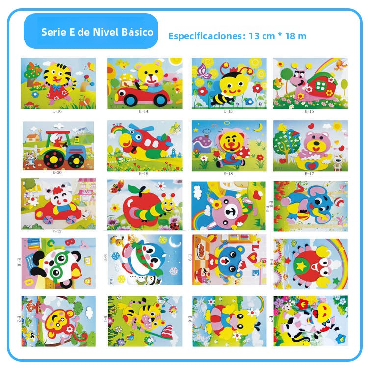 Set de Pegatinas 3D para Niños – Juguetes Educativos y Manualidades en Foam EVA