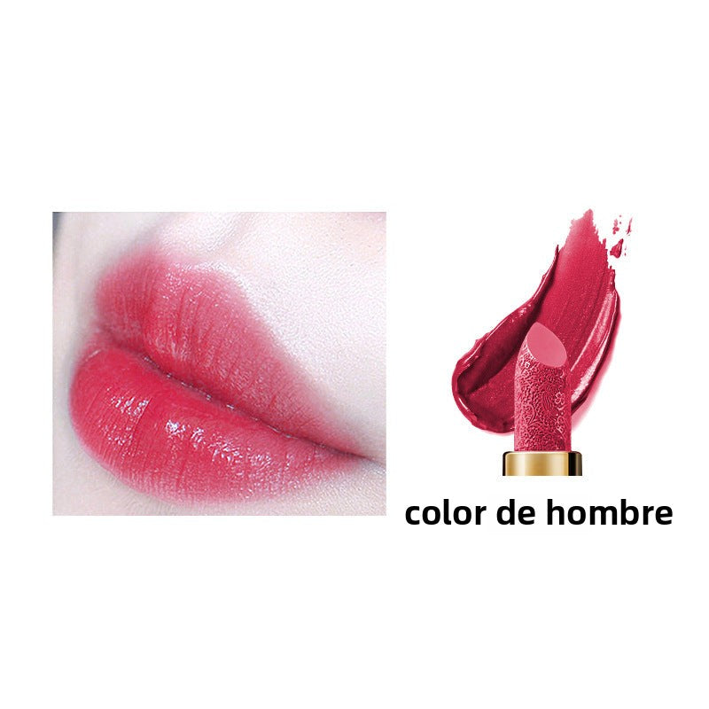 Labial Mate de Terciopelo con Relieve: Tono Rojo Vintage, Nude y Burdeos, Larga Duración, Resistente y Favorecedor