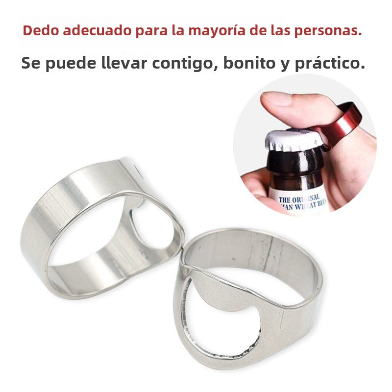 Anillo abridor de Botellas de acero Inoxidable para Bares o Regalo