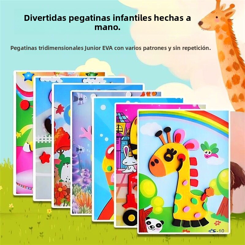 Juego de pegatinas educativas de colores para niños