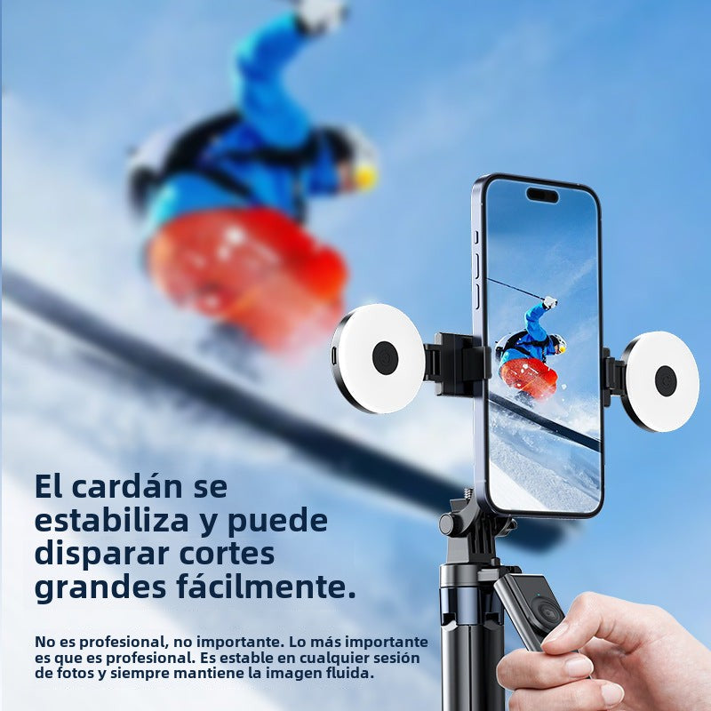 Soporte para teléfono Bluetooth con trípode: estabilizador, ideal para selfies y vlogs