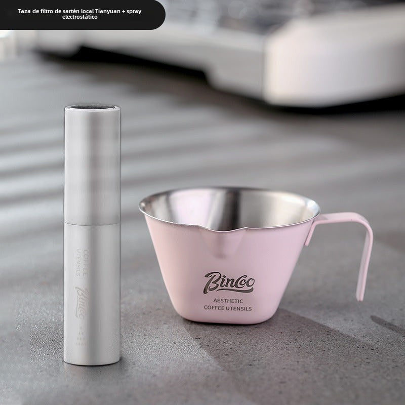 Taza de extracción de café Bincoo: taza de acero inoxidable de 100ml para espresso y leche