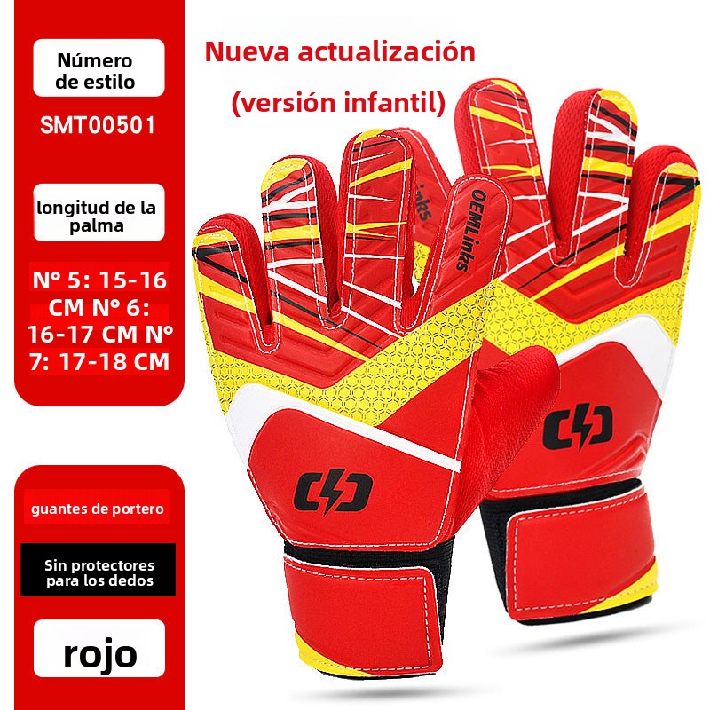 guantes de portero para niños disponibles en varios colores