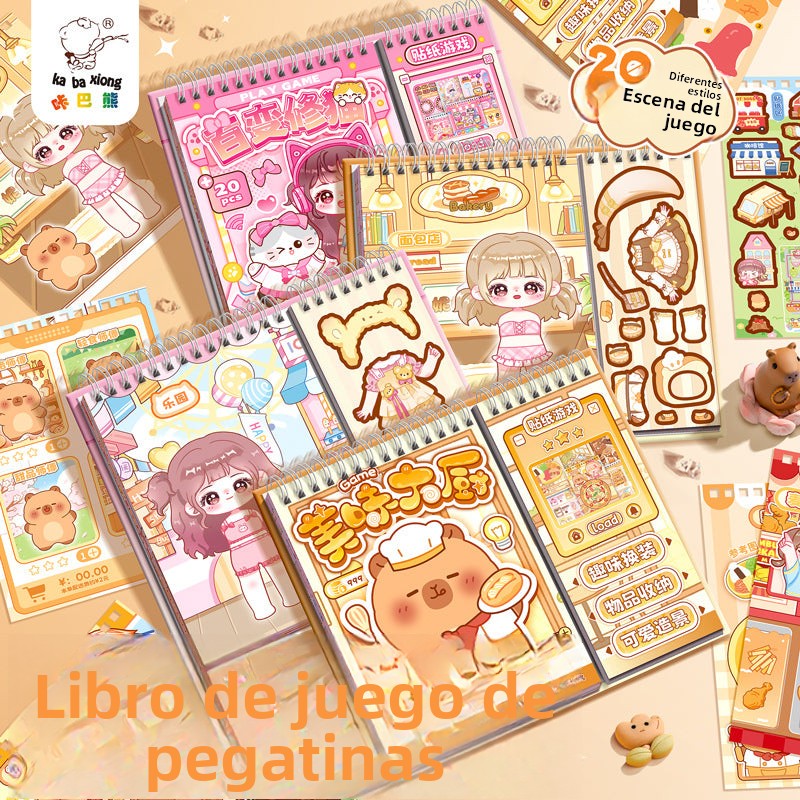 Juego educativo libro de stickers para niñas