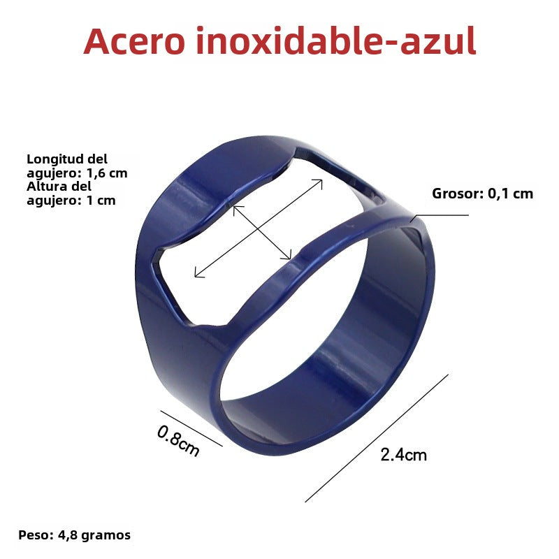 Anillo abridor de Botellas de acero Inoxidable para Bares o Regalo