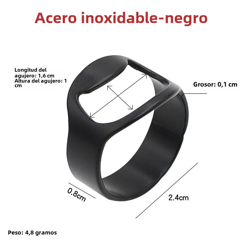 Anillo abridor de Botellas de acero Inoxidable para Bares o Regalo