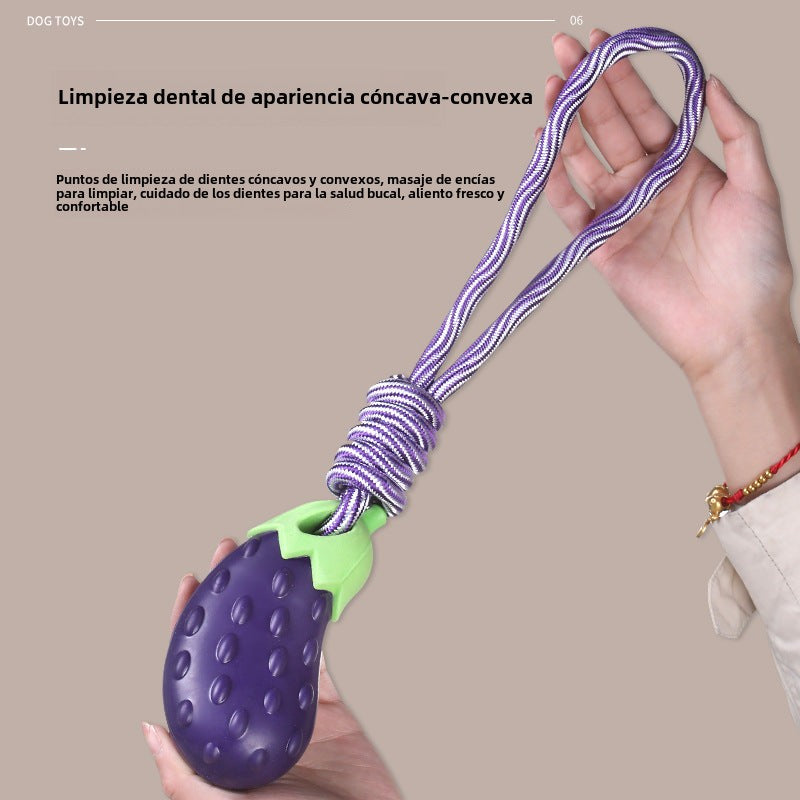 Set de Vegetales Sonoros para Perros: Zanahoria Berenjena Maíz, Juguetes Interactivos Resistentes, Limpieza Dental y Entretenimiento